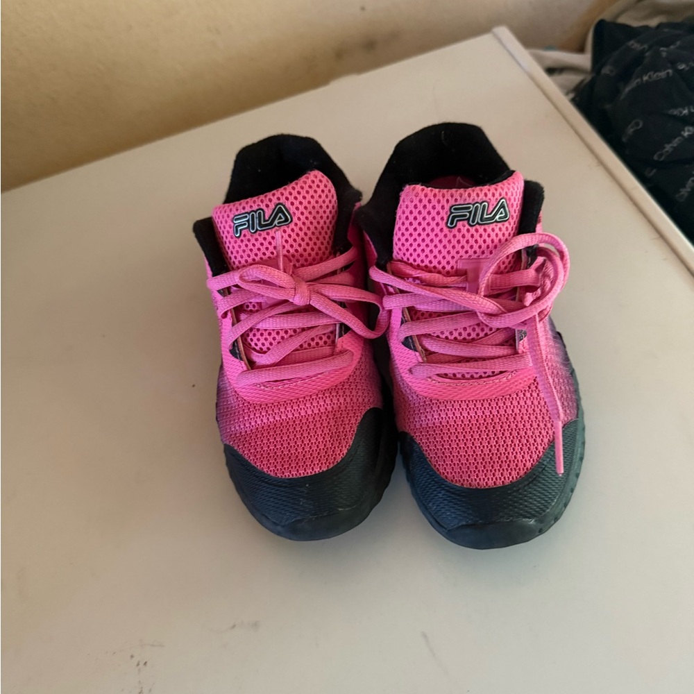 Fila Kids Pink and Black Sneakers